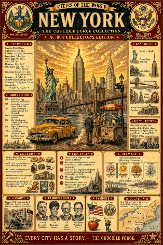 Cities of the World No. 004: New York, the Big Apple.
