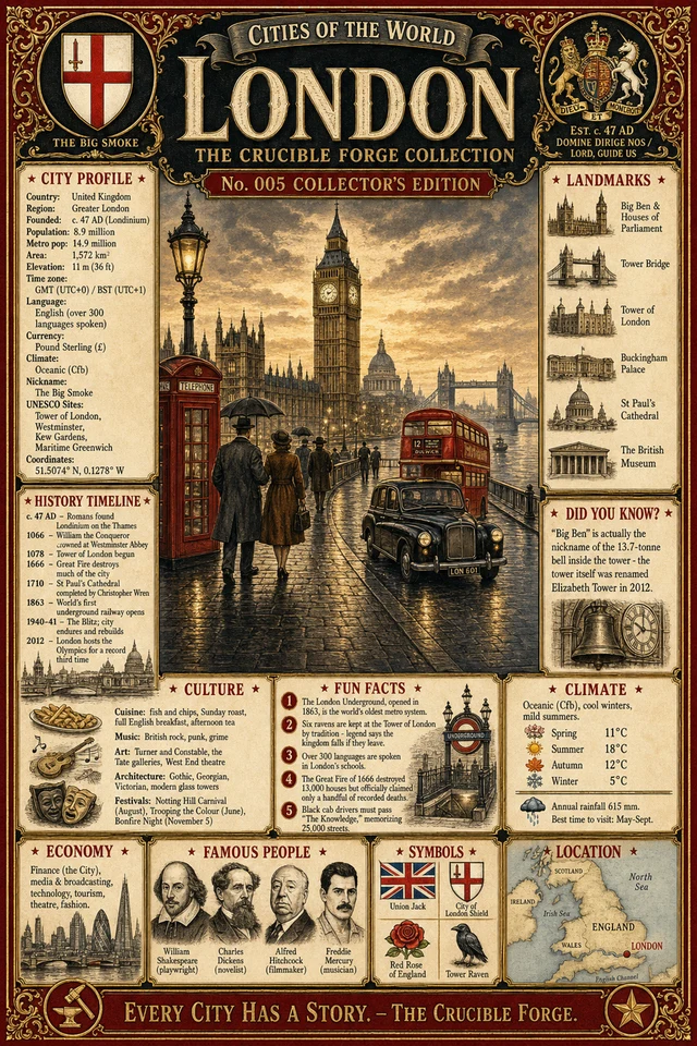 Cities of the World No. 005: London, the Big Smoke.