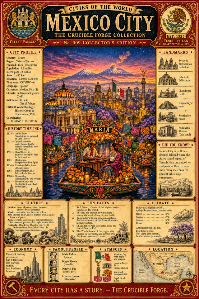 Cities of the World No. 009: Mexico City, the City of Palaces.